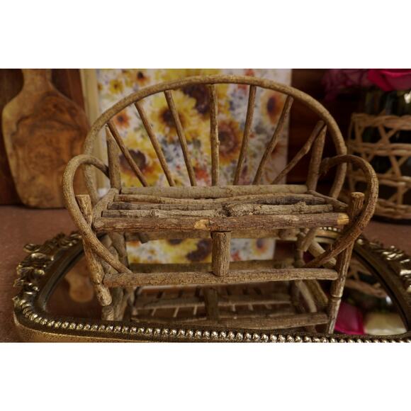 Wooden ( Made of Branches) - accent seat40 - Picture 3 of 7